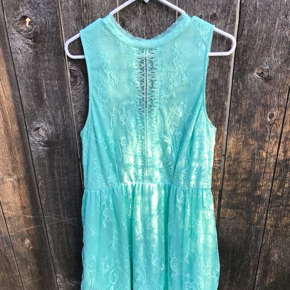 Lace dress turquoise
